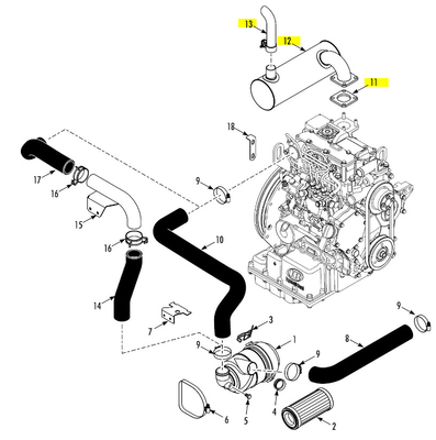 Muffler 130983 Ø38 3E71351G01 3E71352G01 สําหรับหน่วยเย็น SP THERMO KING