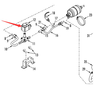 เทอร์โม คิง RV200 สายโค้ลซอลีนอยด์ระบายน้ําแบบ 415047 12V 415051 24V