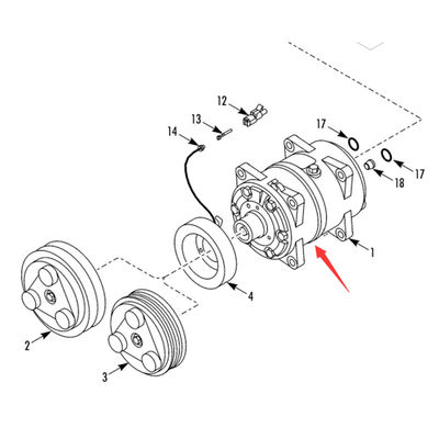 เครื่องกดอัดแบบเดิม 1021118IRM สําหรับ Thermo King RV200