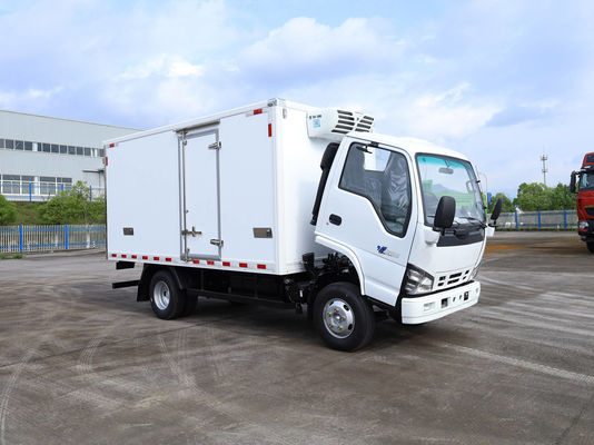 QINGLING ISUZU KV100 100P รถบรรทุกเย็น สําหรับอาหาร เนื้อปลา การขนส่ง NKR เครื่องเย็น 5 ตัน THERMO KING RV380 เครื่องเย็น