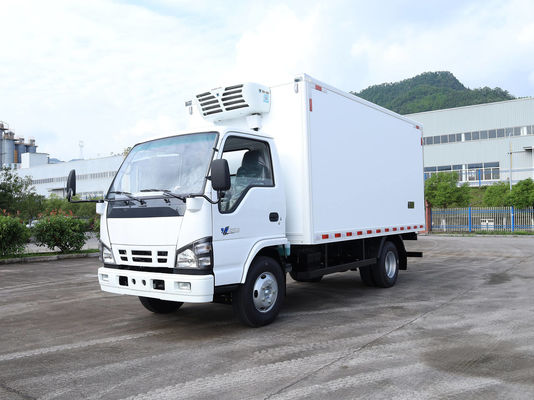 QINGLING ISUZU KV100 100P รถบรรทุกเย็น สําหรับอาหาร เนื้อปลา การขนส่ง NKR เครื่องเย็น 5 ตัน THERMO KING RV380 เครื่องเย็น