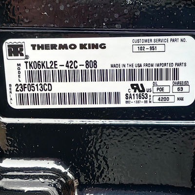 Thermo King อะไหล่ 1020951 คอมเพรสเซอร์ Scroll 6hp กับ Sensor อุณหภูมิ Ut800 / Ut1200 สําหรับตู้เย็นรถบรรทุก