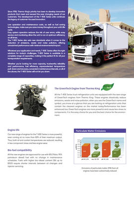 หน่วยเย็น Thermo King T-780E T-880E T-1080E T-1280E สําหรับระบบเย็น