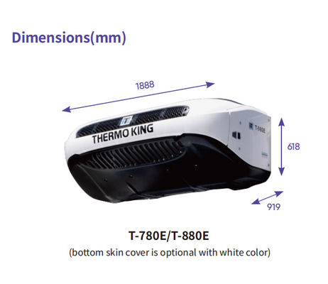 หน่วยเย็น Thermo King T-780E T-880E T-1080E T-1280E สําหรับระบบเย็น