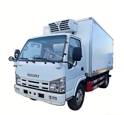 Isuzu 100p แบรนด์ญี่ปุ่น รถบรรทุกชาสีความยาว 4.1 เมตร กล่องเย็น พร้อมหน่วยเย็น THERMO KING RV380V 4X2 มินิ 3tons 2 Ton Freezer รถบรรทุกเย็น