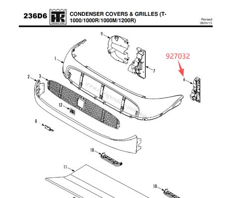 927032 92-7032 BRACKET - coil (ด้านเครื่องยนต์), ((T1000R/T1000M/T1200R) การสนับสนุนปก